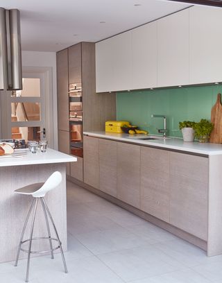 Sarah Brooks' kitchen has been transformed with a glass box extension at her home in London
