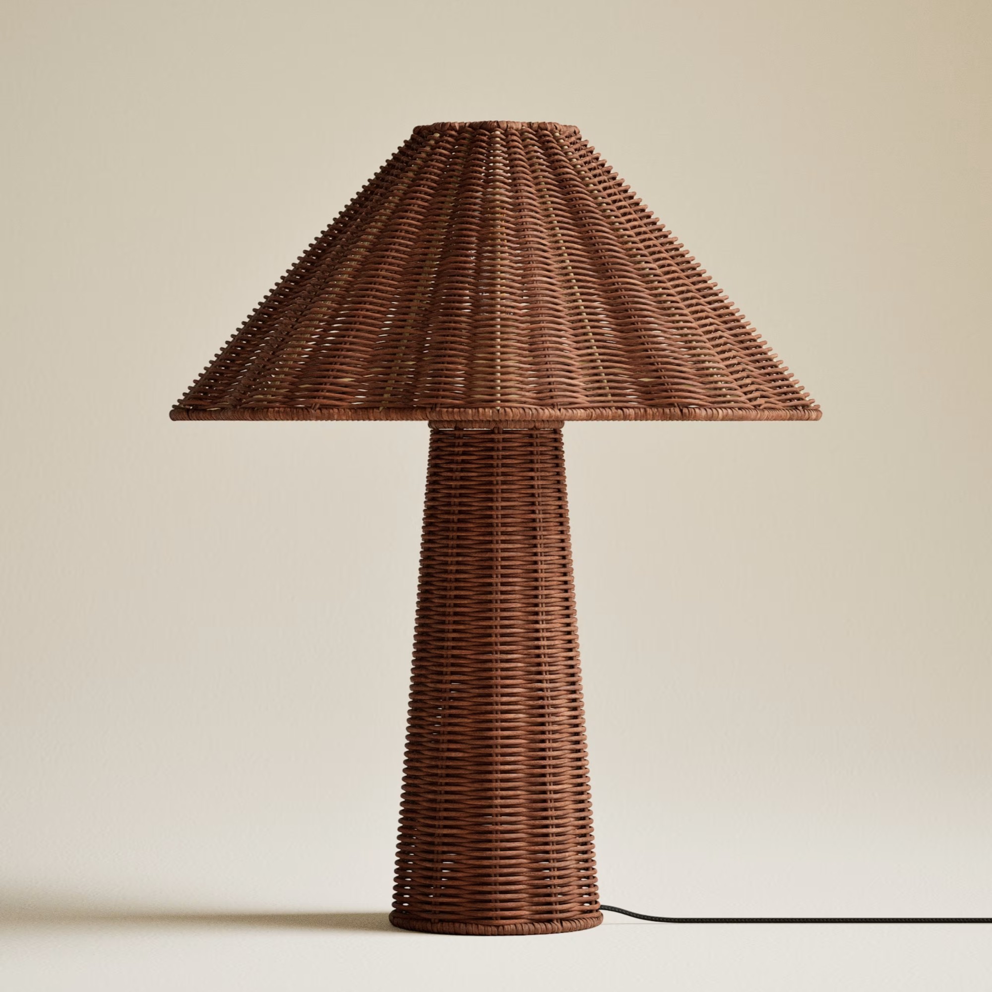 M&amp;amp;S All Over Wicker Scallop Table Lamp