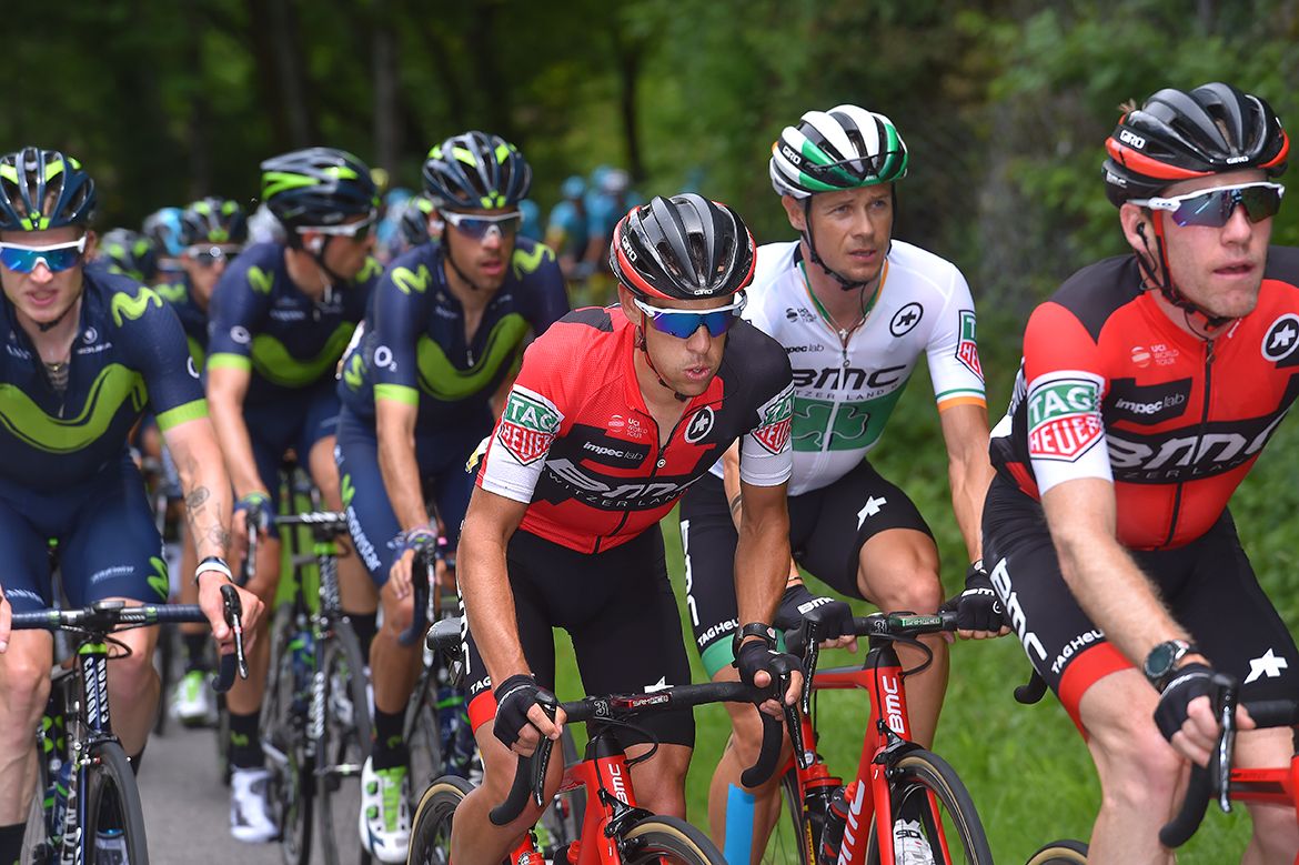 Richie Porte in the peloton at the Crit&eacute;rium du Dauphin&eacute;