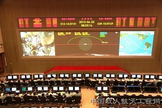 Chinese Mission Control During Shenzhou 10 Flight