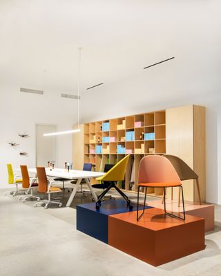 Office furniture design at Arper LA Showroom