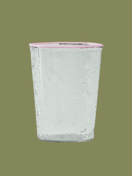 Hammered Borosilicate Glass With Coloured Edge 