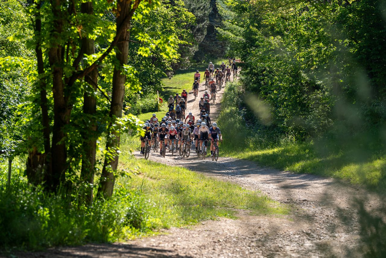 Riders completed a 40km loop with 450 meters of elevation gain three times