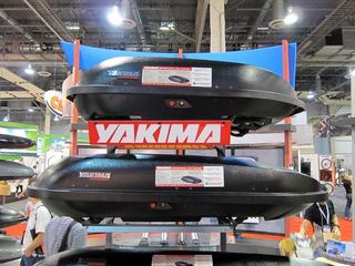 Yakima's redesigned Rocketbox Pro Series cargo boxes feature tops and bottoms that nest inside themselves for shipping. This doesn't reduce shipping costs but it does mean they can now ship via standard UPS and FedEx carriers