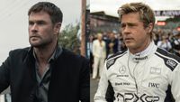 Chris Hemsworth in Crime 101 and Brad Pitt in F1