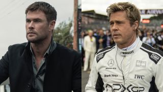 Chris Hemsworth in Crime 101 and Brad Pitt in F1