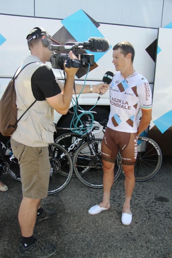Nicholas Roche (AG2R) before the start of stage 7