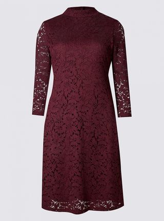 High Neck Lace Swing Dress, £39.50, M&S