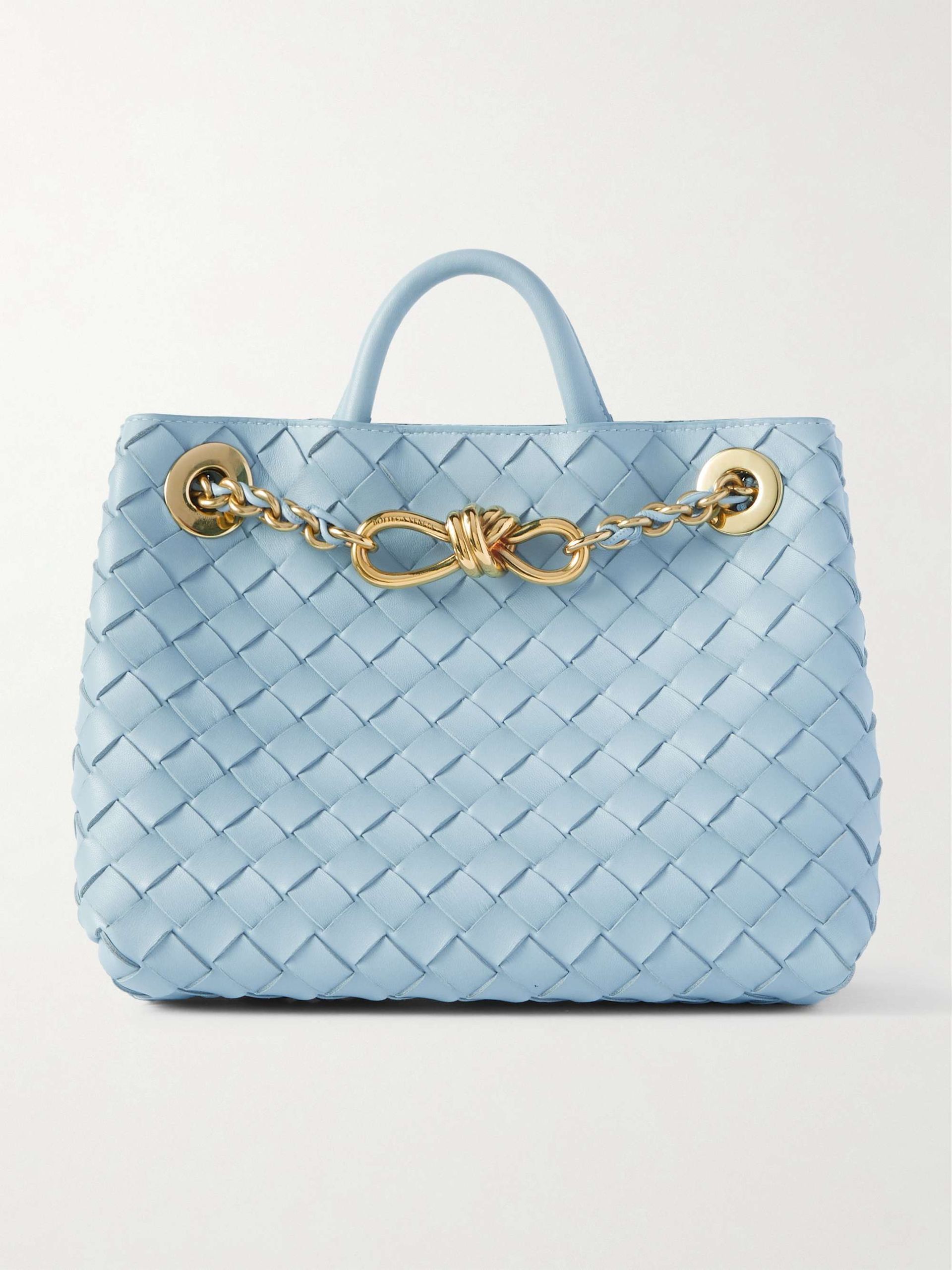 Andiamo With Chain Small Intrecciato Leather Shoulder Bag