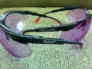 O2Amps glasses, which enhance perception of skin color.