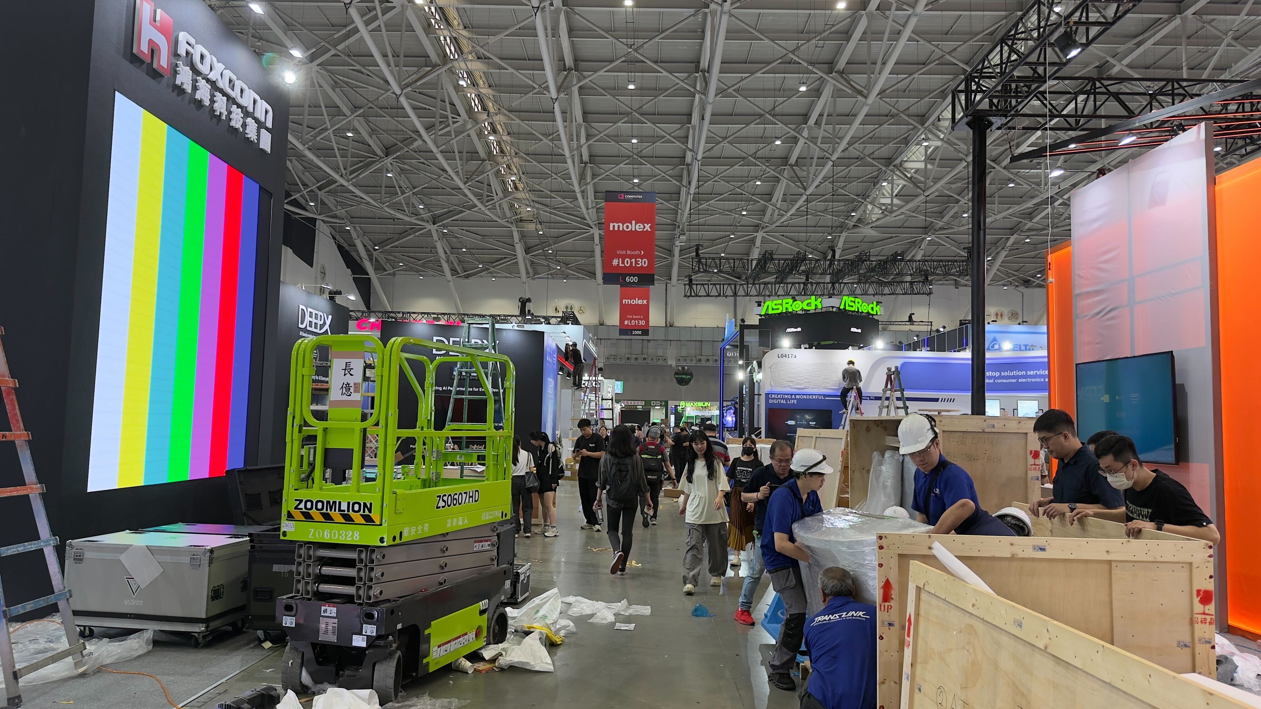 Computex 2025 show floor under construction