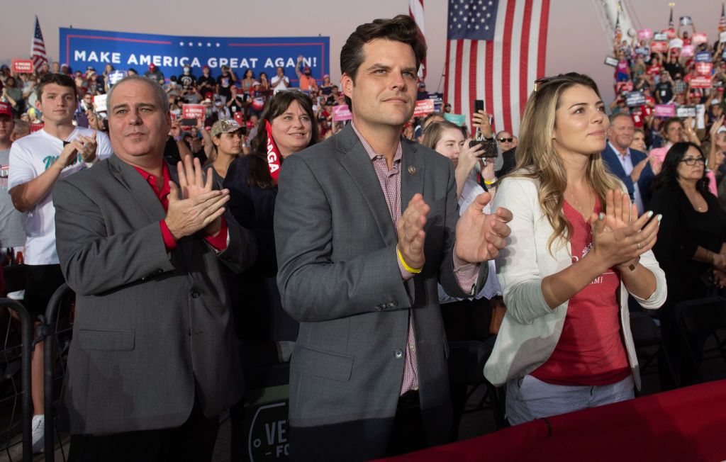 Rep. Matt Gaetz at a Donald Trump rally.