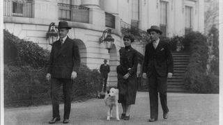 President Coolridge, Lady Coolridge and their Collie, Rob Roy