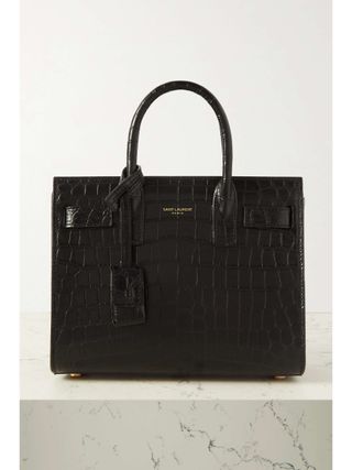 Sac De Jour Nano Croc-Effect Leather Tote