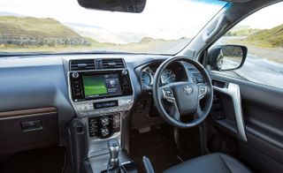 Interior view of the Toyota Land Cruiser.