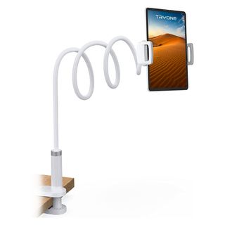 A product shot of the TRYONE tablet holder on a white background