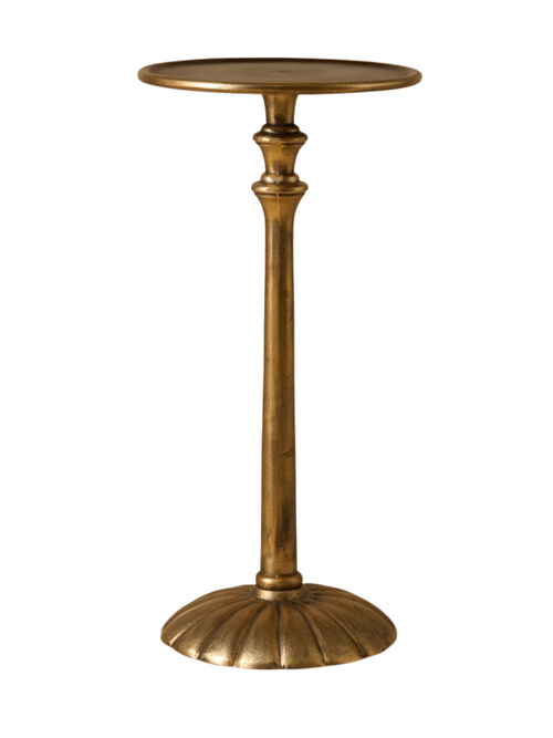 Antiqued Brass Drink Table