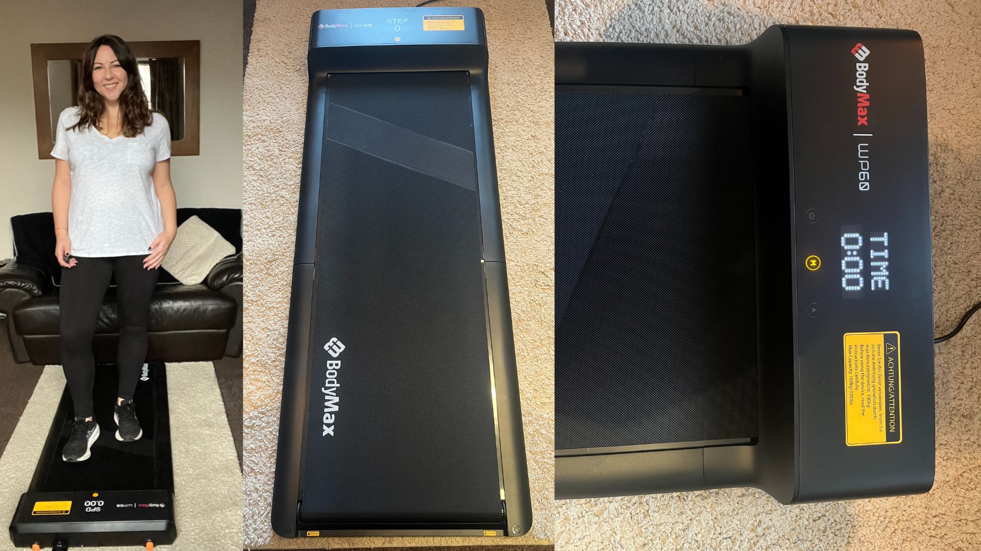 Susan Griffin walking on BodyMax walking pad