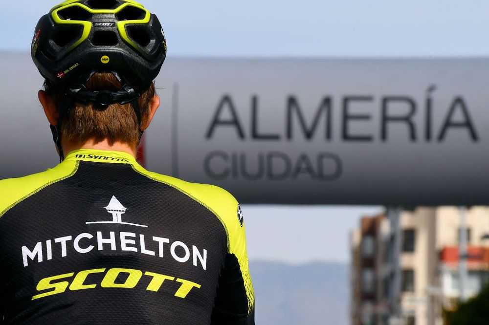 On the start line of the Clasica de Almeria