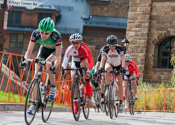 The women's peloton in action during the Tour of Vail.