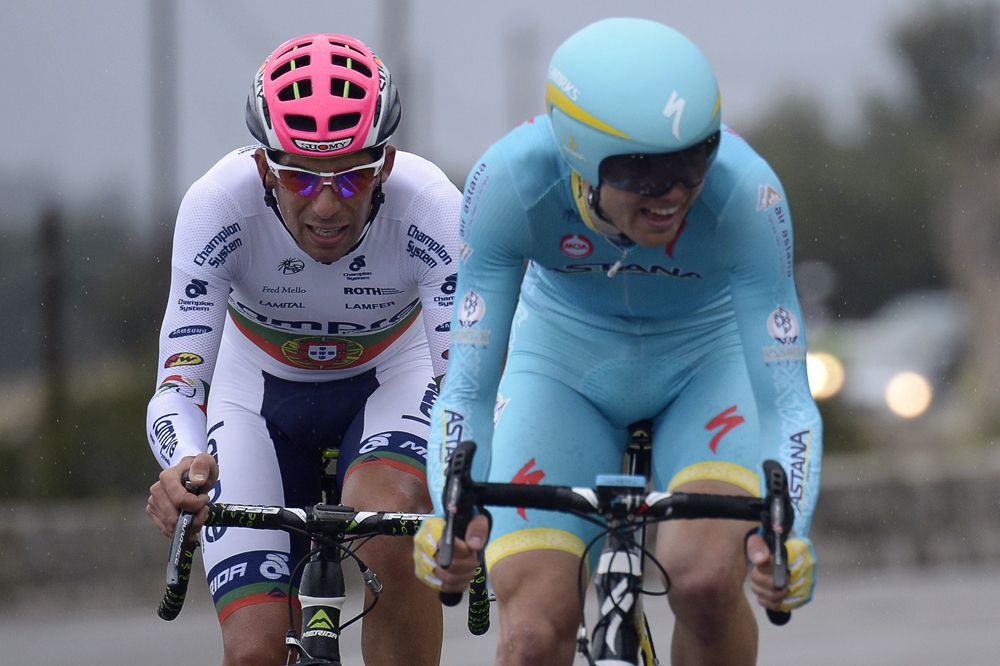 Rui Costs (Lampre) on the left but in a strong time trial