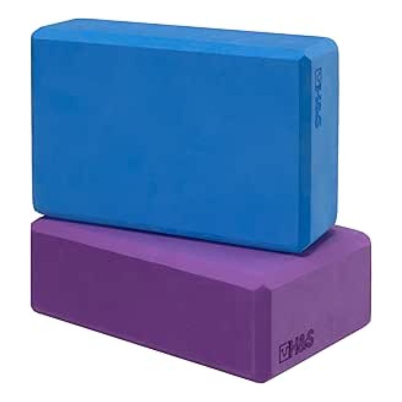 H&amp;amp;S Yoga Blocks Set of 2 - High Density EVA Foam Yoga Brick