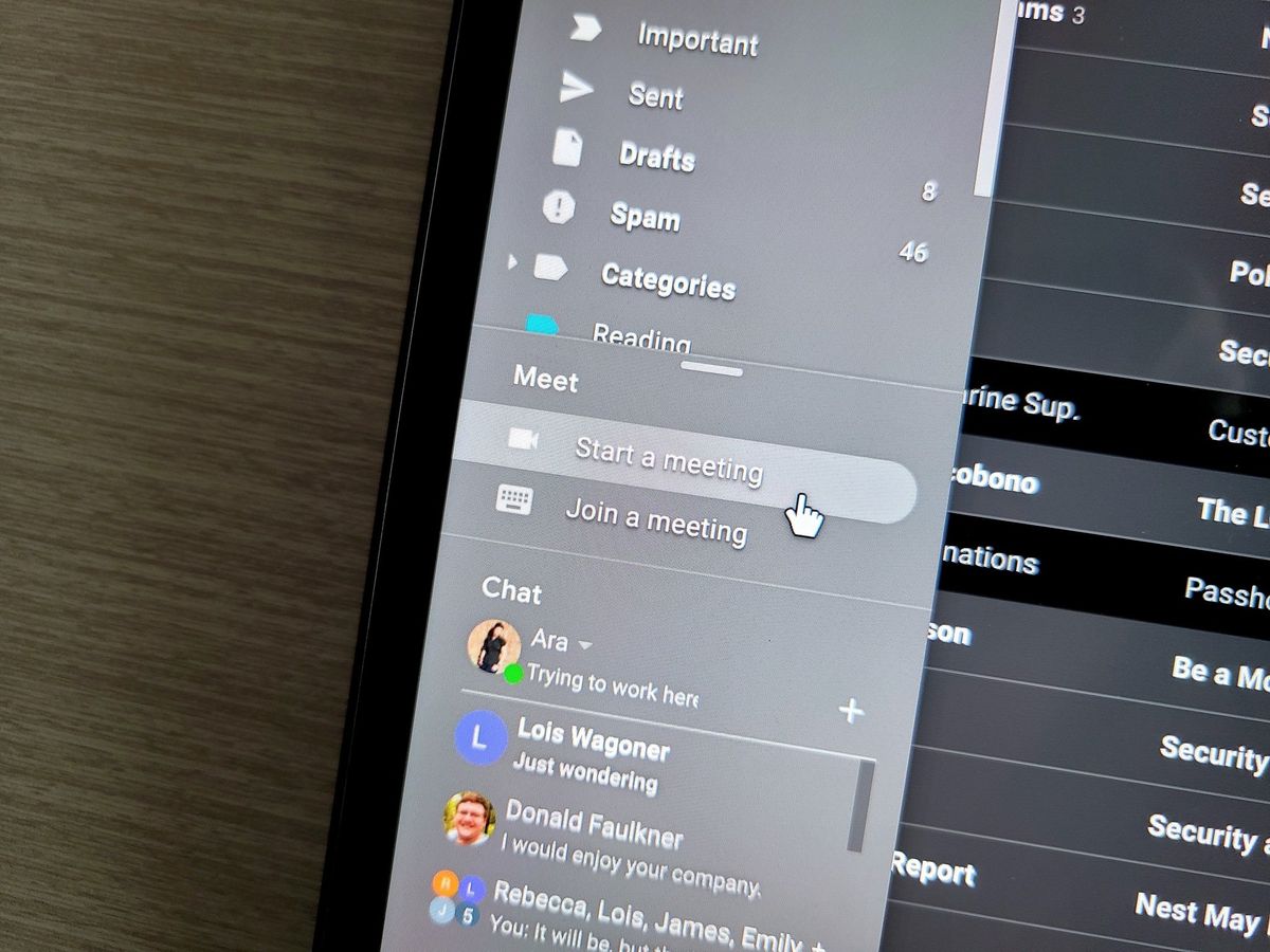 Gmail Google Meet Sidebar