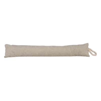 natural stripe draught excluder with rope handle
