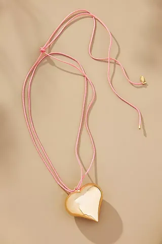 Heart Pendant Rope Necklace