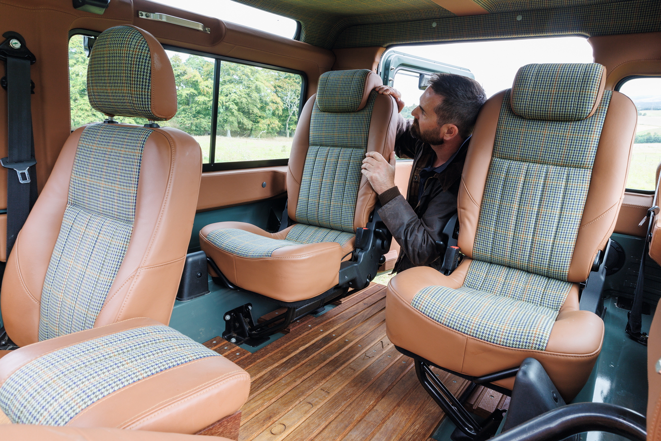 Graham inspects the interiors. He admires his own work, which is nice.