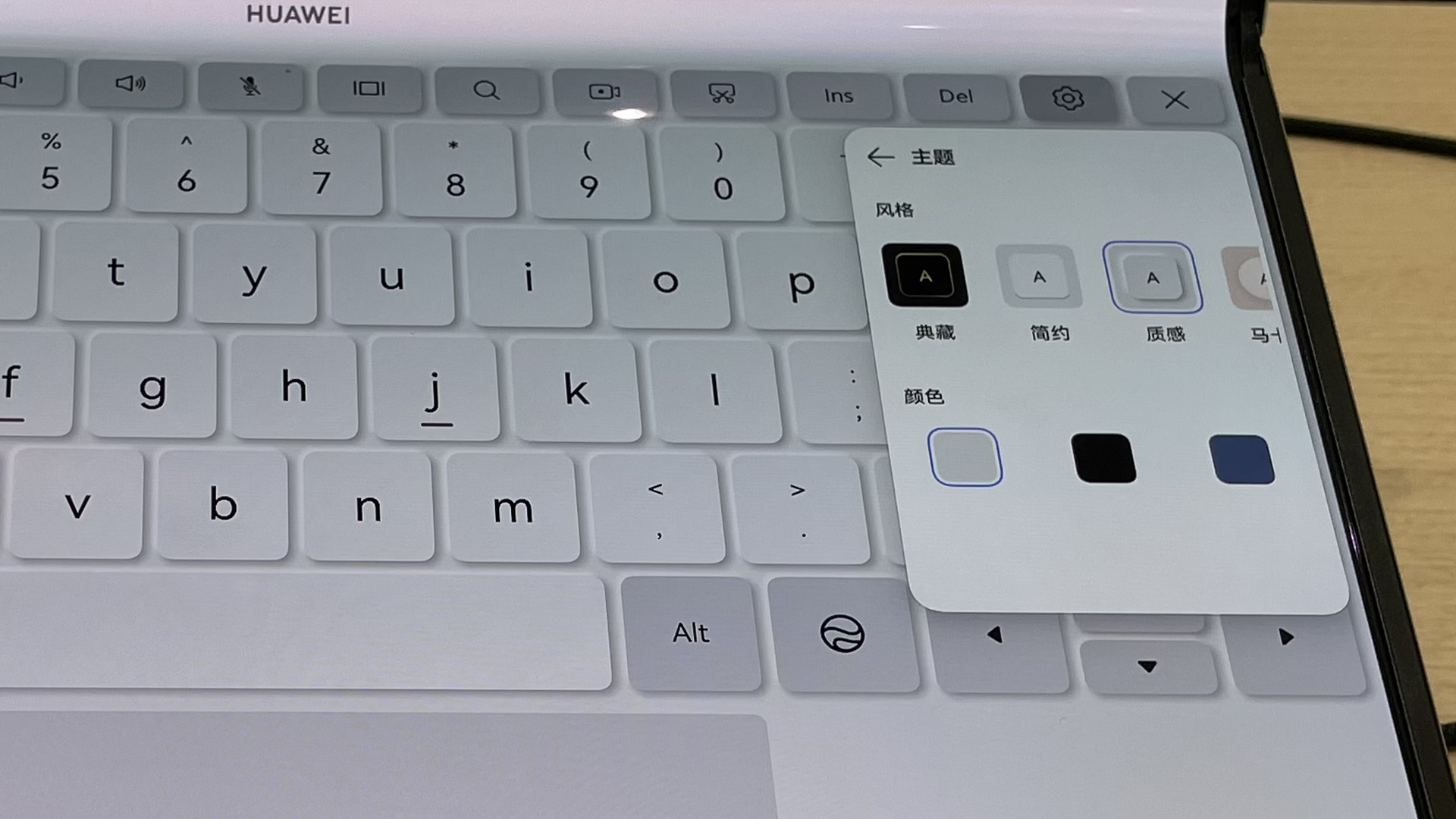 The Huawei MateBook Fold on a desk