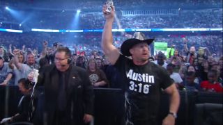 Jim Ross and Stone Cold Steve Austin at WrestleMania 25