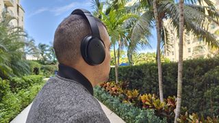 Bose QC Headphones worn by reviewer