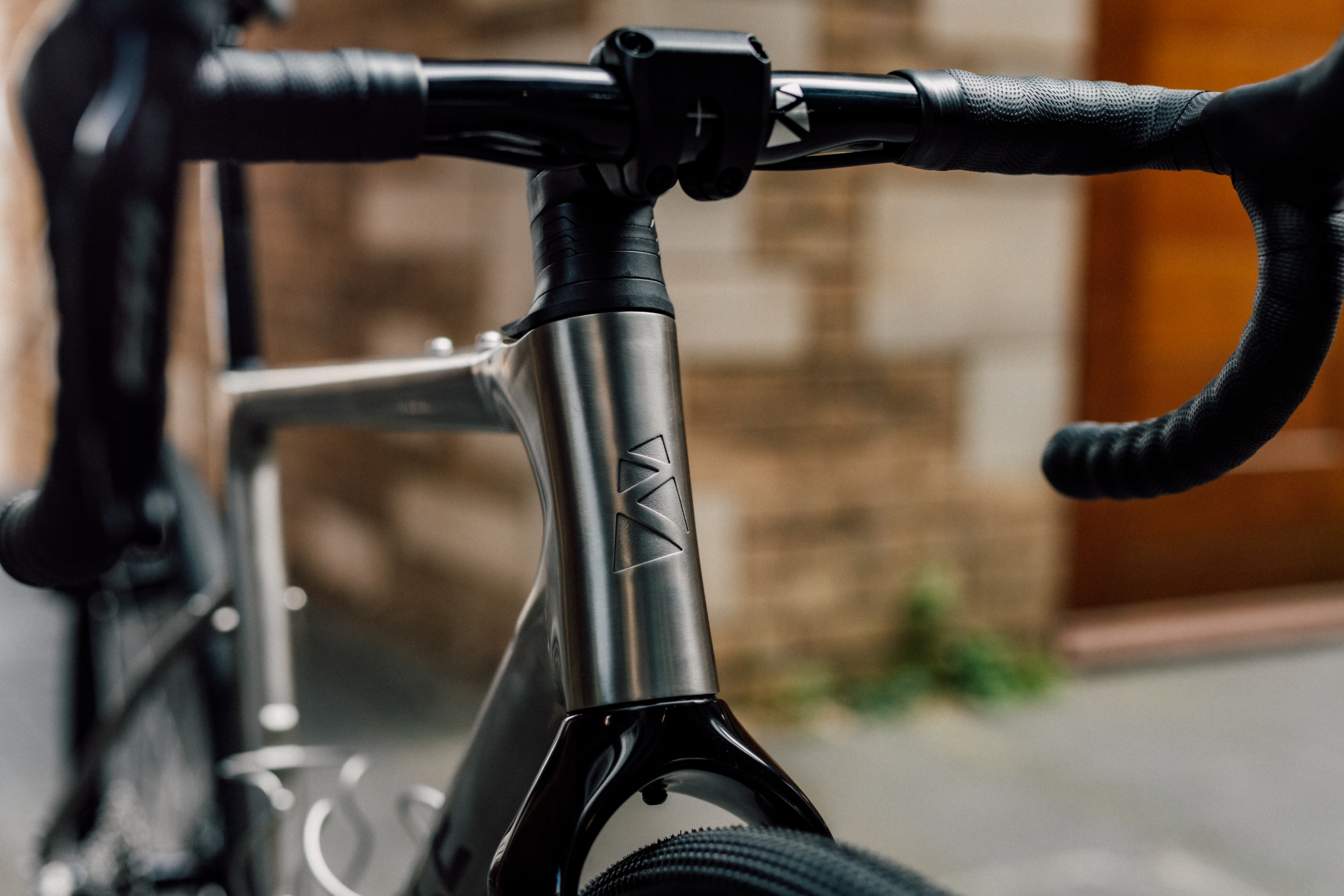 headtube and bars from the new Ribble CGR Ti-X