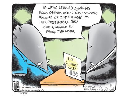 Political cartoon EPA global warming GOP