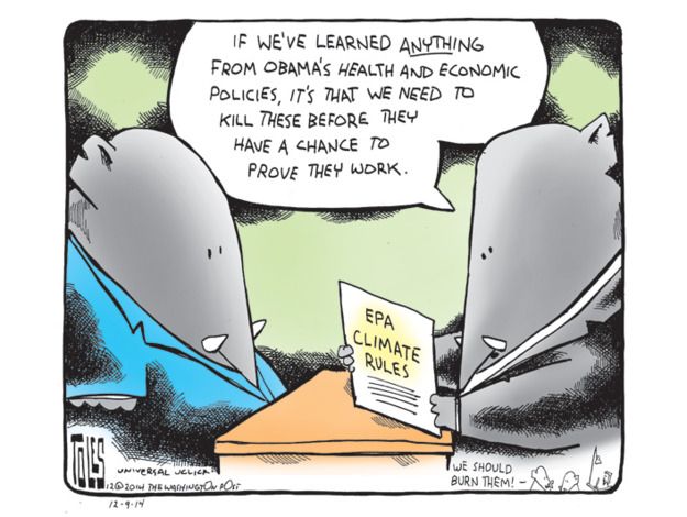 Political cartoon EPA global warming GOP