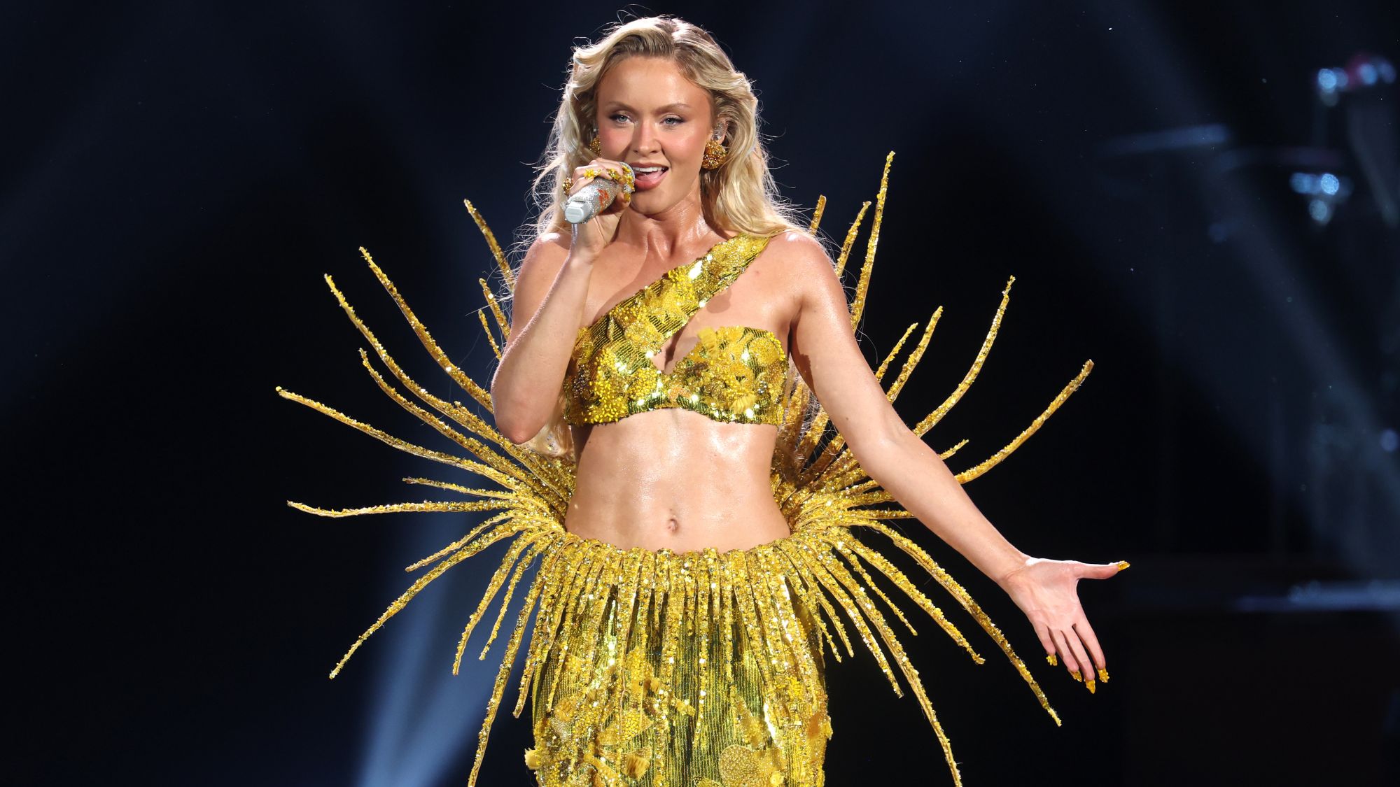 Zara Larsson performs onstage during the 68th GRAMMY Awards Premiere Ceremony at Peacock Theater on February 01, 2026 in Los Angeles, California.