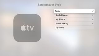 Choosing screensaver type on Apple TV