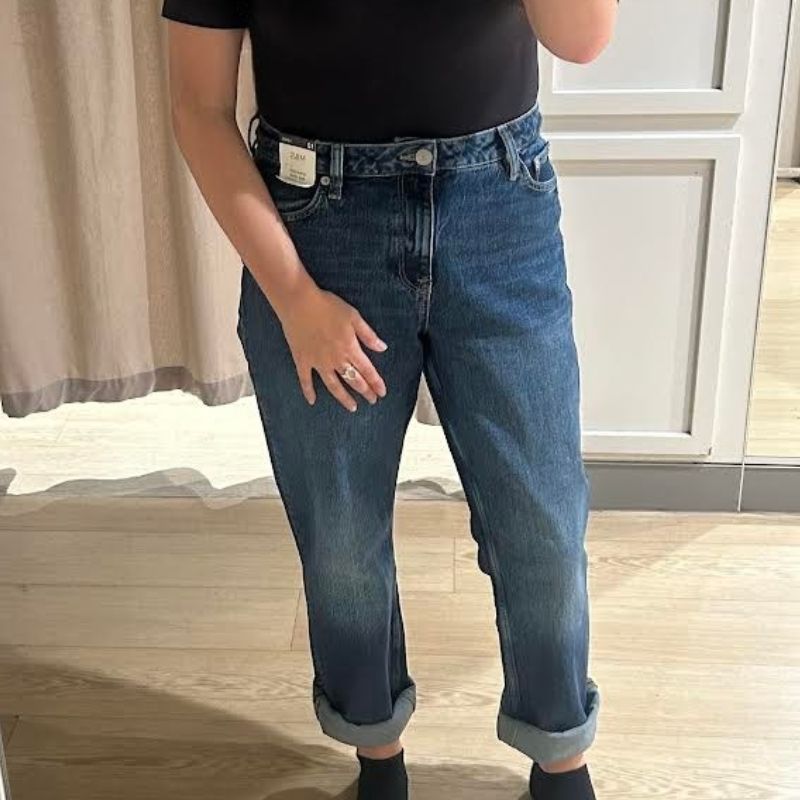 Image of straight-leg jeans