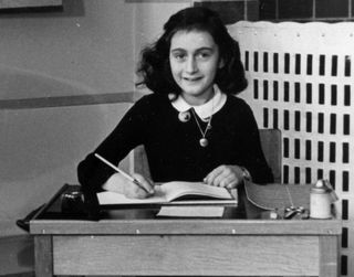 Anne Frank, 6, at school in Amsterdam in 1940.