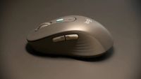 A promotional image of the Logitech Signature AI Edition M750 wireless mouse