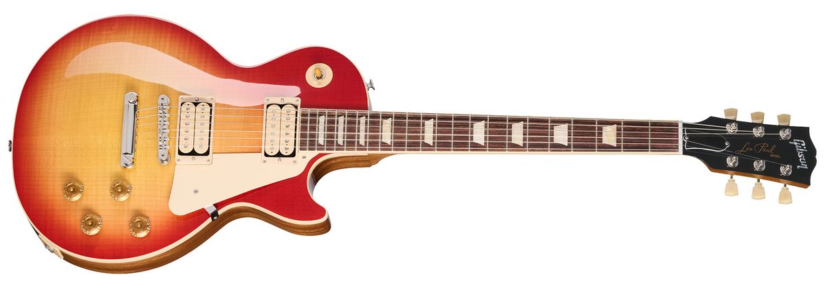 Gibson Les Paul Standard Double Trouble: this limited edition single-cut features uncovered pickups and a vintage gloss nitro finish, and it's available in Vintage Cherry Sunburst and Vintage Tobacco Sunburst