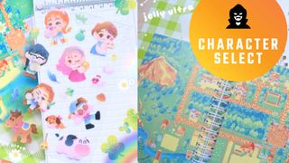 Jelly Ultra stickers and sticker book with PCG Character Select icon in corner