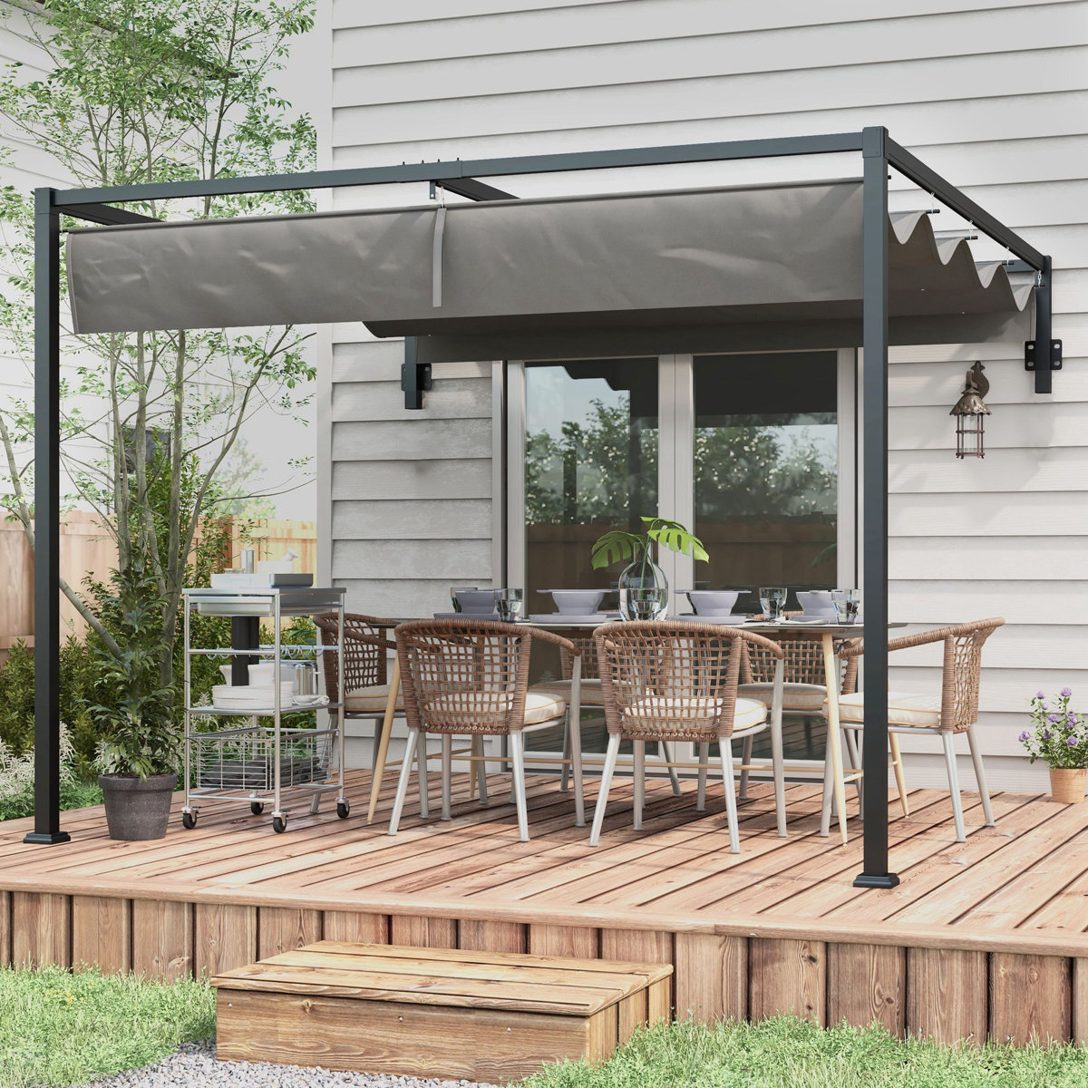 Dakota Fields Bryceton 2.97m X 2.11m Steel Pergola &amp;amp; Reviews | Wayfair.co.uk