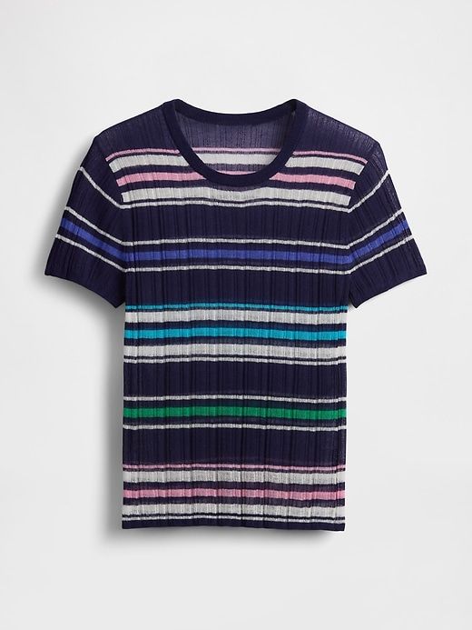 Sheer Rib Sweater T-Shirt