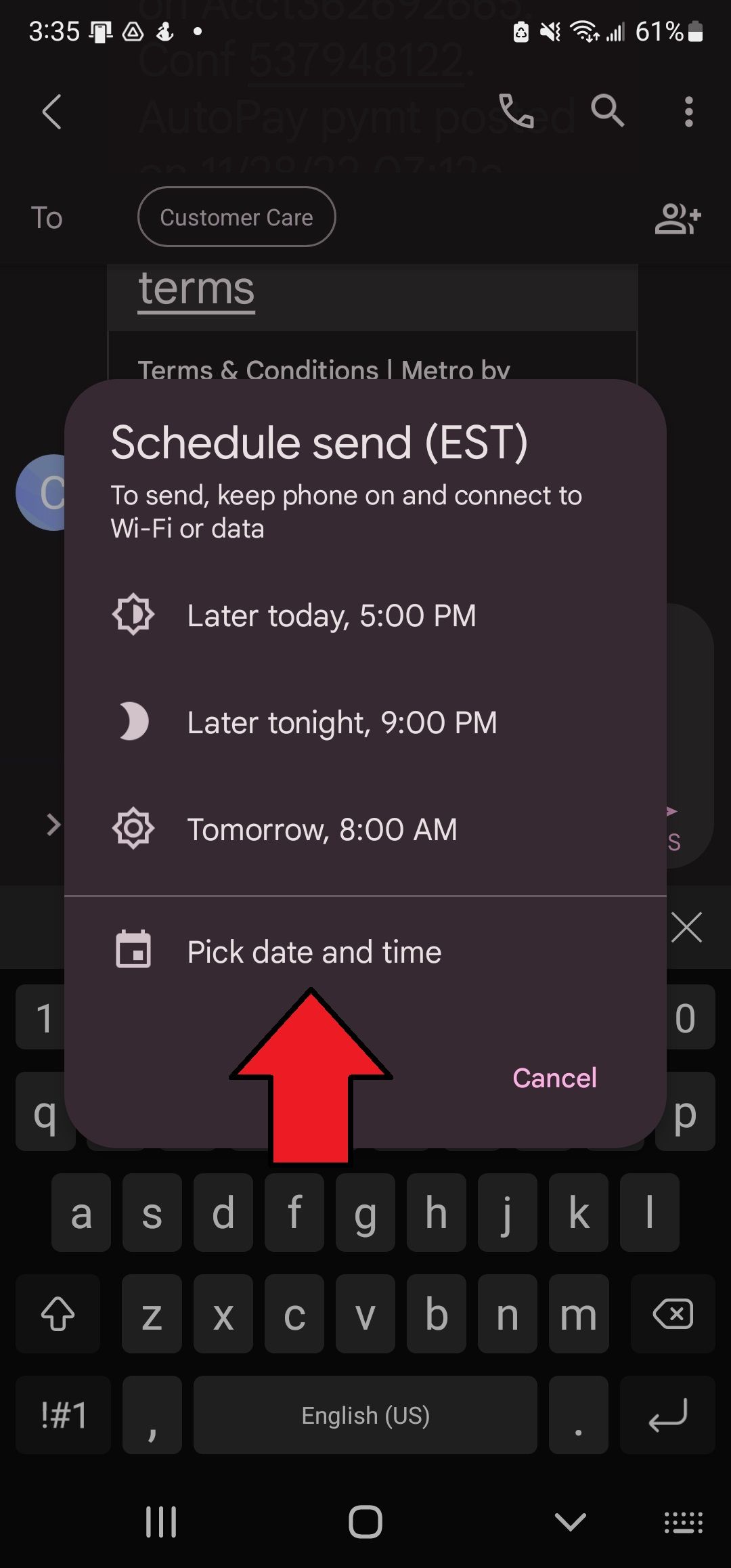 How to schedule texts on Android Laptop Mag