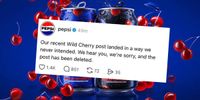 Pepsi Wild Cherry apology in a post on X