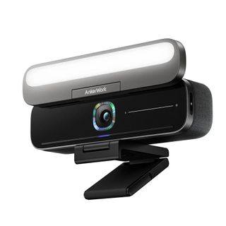 AnkerWork B600 Video Light Bar and webcam