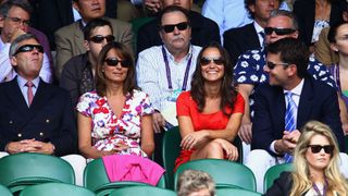 Carole, Pippa and Michael Middleton at Wimbledon in 2011