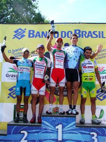 The stage four podium.